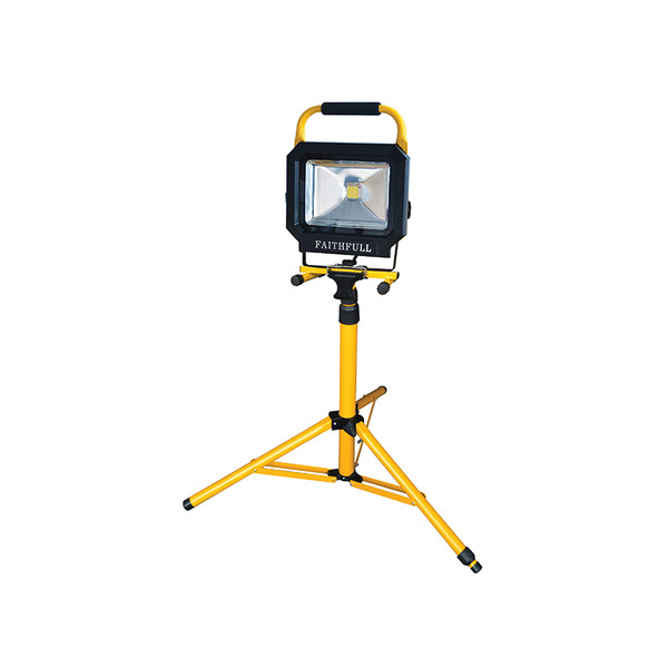 Faithfull Power Plus COB LED Single Pod Tripod Sitelight 30W 2100 Lumens 240V