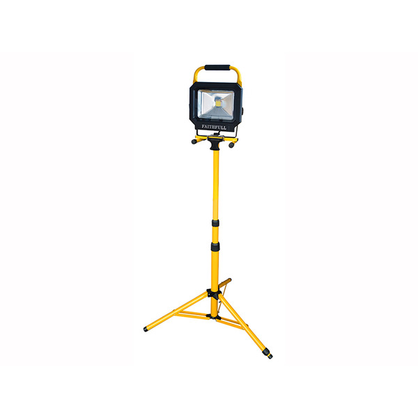 Faithfull Power Plus COB LED Single Pod Tripod Sitelight 30W 2100 Lumens 110V