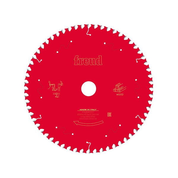 Freud FRE03FS09782 Wood Table Saw Blade 260 x 30 x 2.6/1.8mm x 60T