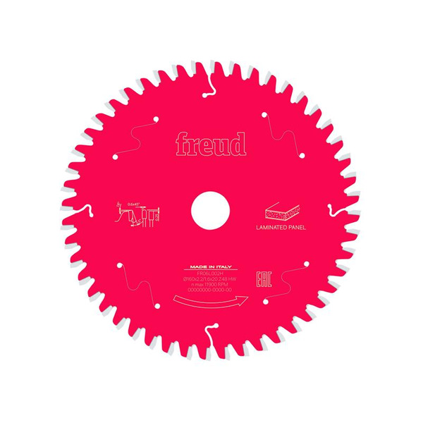 Freud FRE03FS09799 Laminated Panel Circular Saw Blade 160 x 20 x 2.2/1.6mm x 48T