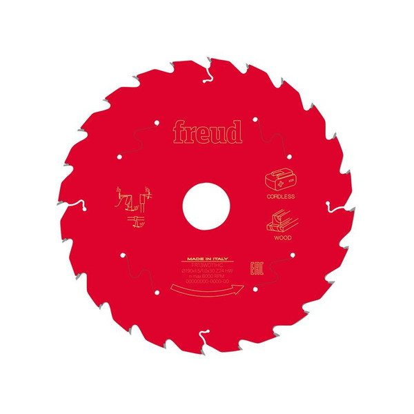 Freud FRE03FS10058 Wood Circular Saw Blade 190 x 30 x 1.45/1mm x 24T