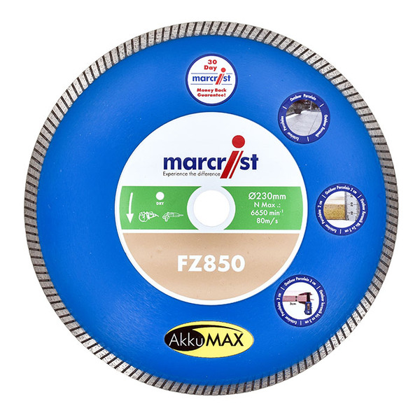 Marcrist FZ850 230 x 22.2mm Porcelain Tile Diamond Blade