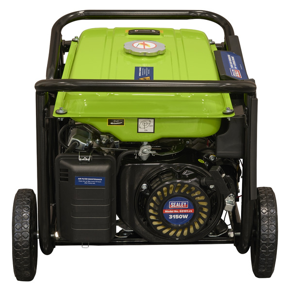 Sealey G3101 3150W Generator 7hp 4-Stroke Engine 230V