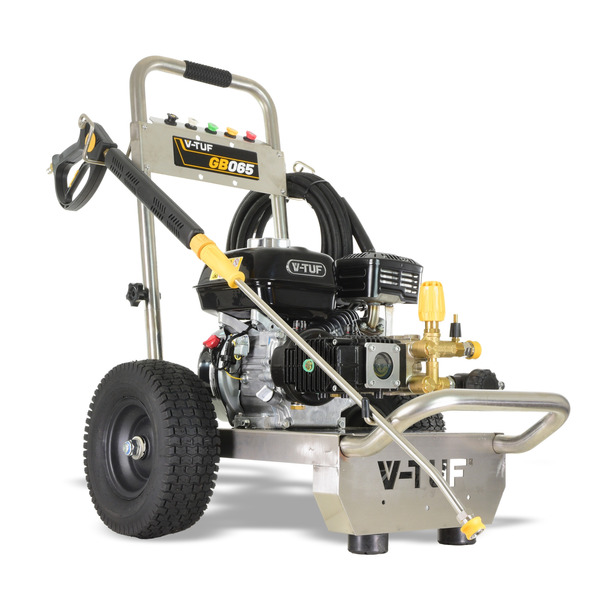 V-TUF GB065 200BAR 12 lpm HONDA 6.5HP Pressure Washer, Gearbox Pump - Stainless Steel Frame
