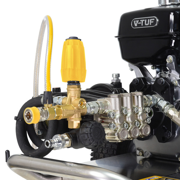 V-TUF GB080 Industrial 9HP Gearbox Driven Honda Petrol Pressure Washer - 2900psi, 200Bar, 15 lpm - Stainless Steel Frame
