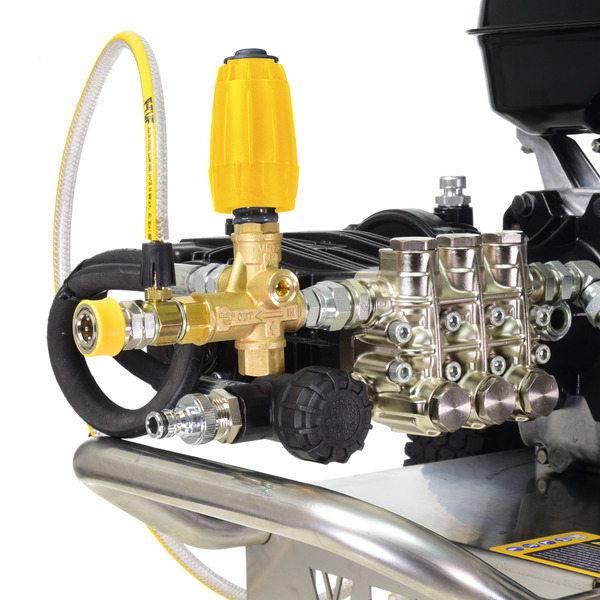 V-TUF GB130 3626psi, 250Bar, 15L/min Industrial 13HP Gearbox Driven Honda Petrol Pressure Washer - Stainless Steel Frame
