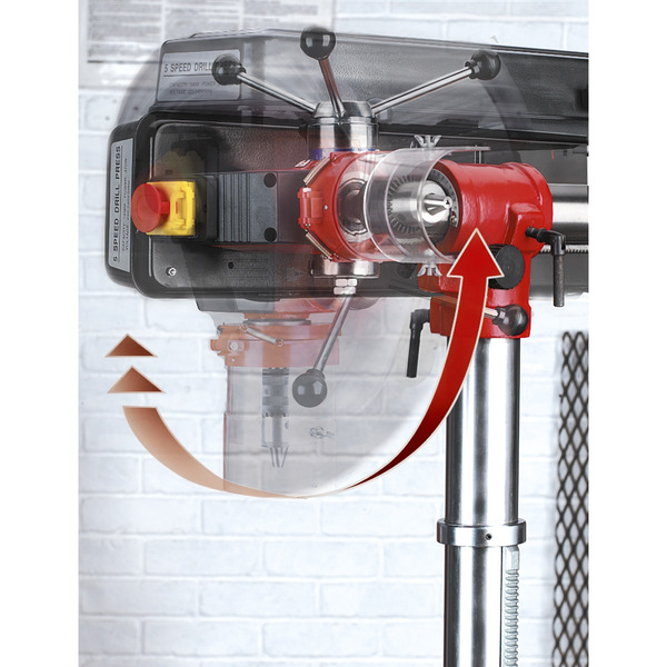 Sealey Floor Standing Radial Pillar Drill 5-Speed 550W/230V