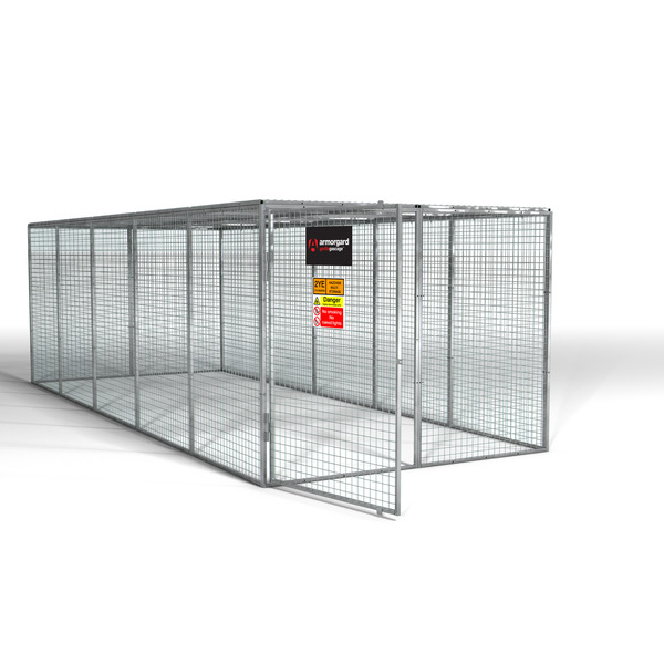 Armorgard GGC15 Gorilla Gas Cage, Modular Bolt-together Gas Cage - 2412 x 6066 x 1831 mm