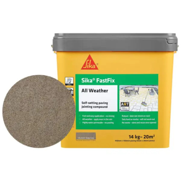 Sika 669016 FastFix All Weather Jointing Compound Deep Grey 14kg
