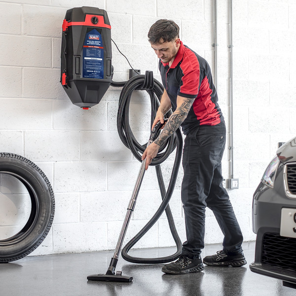 Sealey GV180WM Wall Mounting Garage Vacuum with Remote Control 1200W/230V