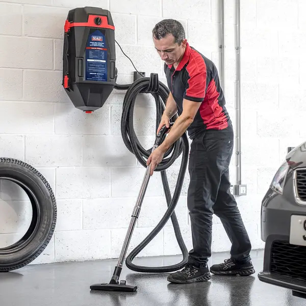 Sealey GV180WM Wall Mounting Garage Vacuum with Remote Control 1200W/230V