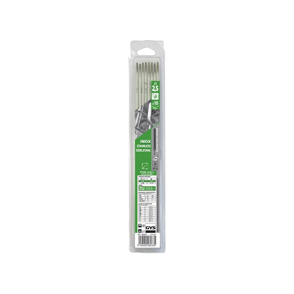 GYS082335 GYS WELDING Stainless Steel Electrodes 316L 2.5mm (Pack 10)