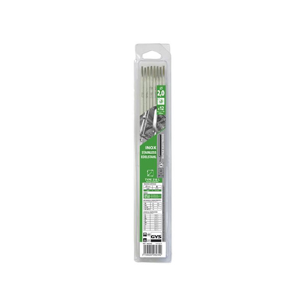 GYS082359 GYS WELDING Stainless Steel Electrodes 316L 2.0mm (Pack 12)