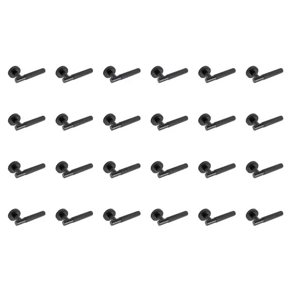 Eclipse 62231x24 Knurled Lever on Rose - Matt Black - 12 Pairs