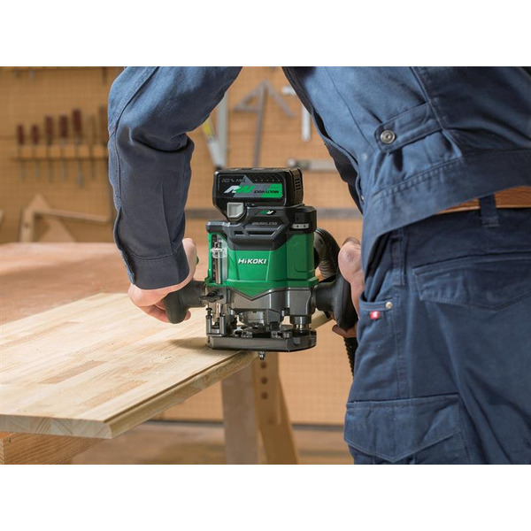 HiKOKI HIKM3612DAJP M3612DA/JPZ 1/4 & 1/2in Multi-Volt Router 36V 1 x 2.5Ah Li-ion