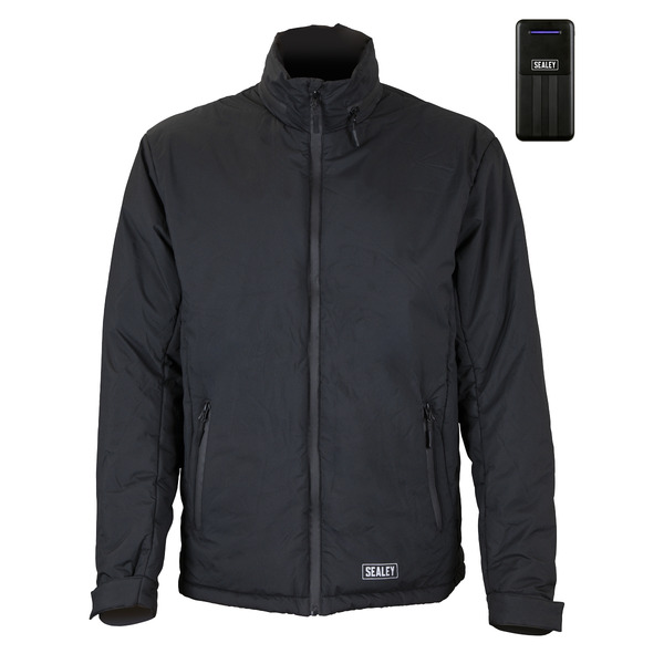 Sealey HJ07KIT 5V Heated Rain Jacket with Power Bank 20Ah - Large