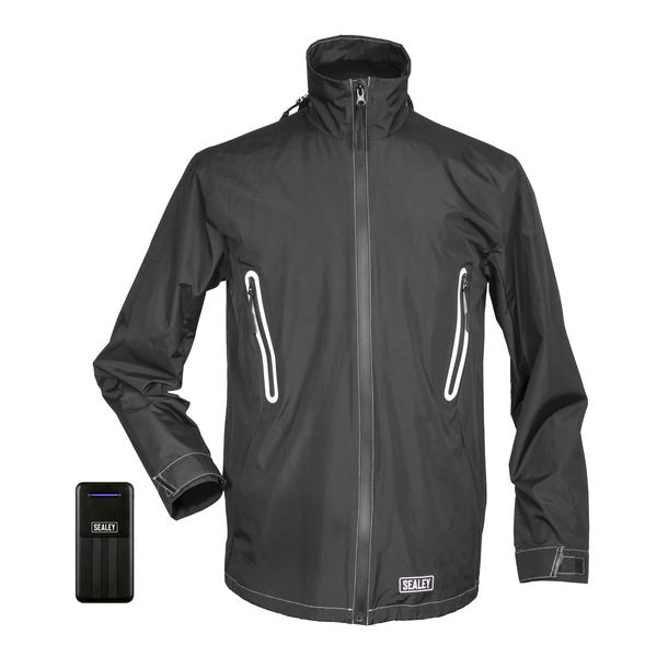 Sealey HJ08KIT 5V Heated Rain Jacket with Power Bank 20Ah - X-Large