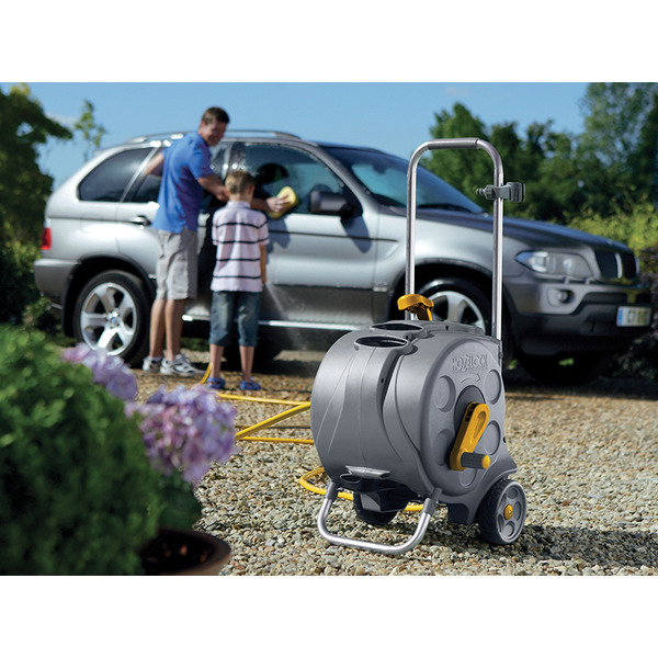 Hozelock 2416 Freestanding Compact Hose Reel + 30m of 12.5mm Hose