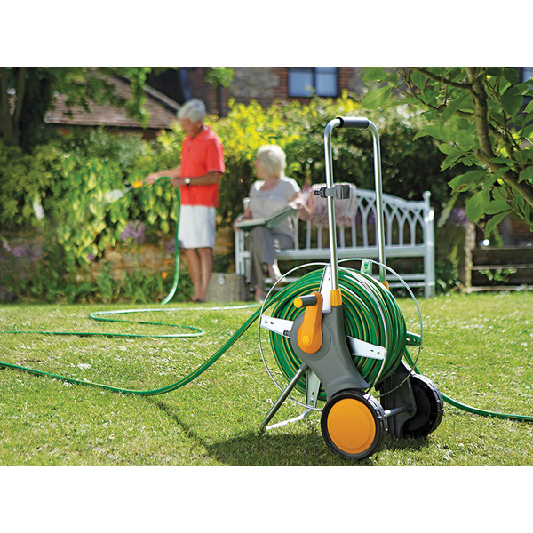 Hozelock 2460 90m Assembled Metal Hose Cart ONLY