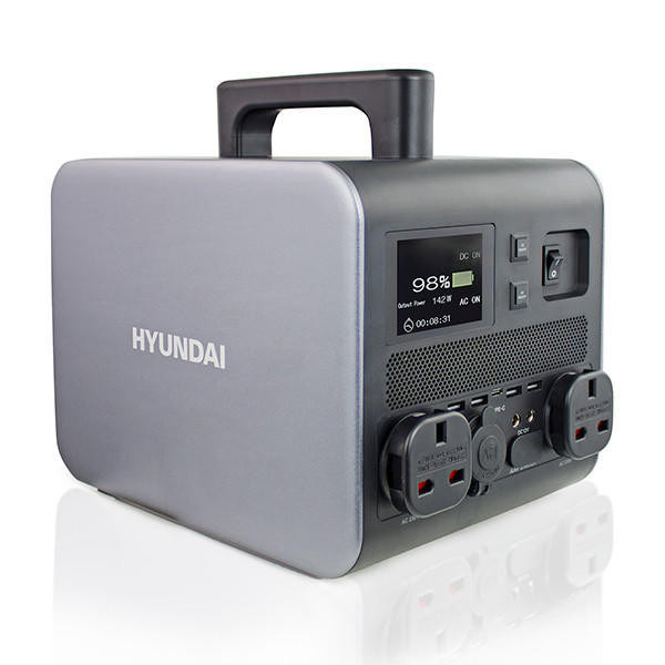 Hyundai HPS-300 Portable Power Station & Protective Carry/Shoulder Bag & 60W Portable & Foldable Solar Charger | HPS-300+CBB5830-1+H60