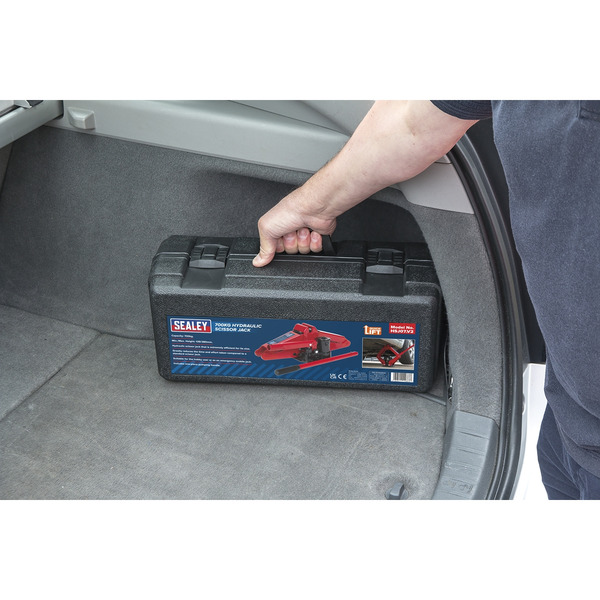 Sealey HSJ07 Hydraulic Scissor Jack 700kg Capacity