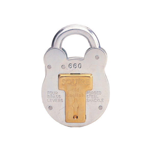 Squire HSQ660 660 Old English Padlock with Steel Case 64mm