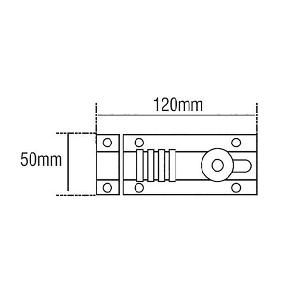Squire HSQCOMBI2CH CombiBolt 4 Re-Codable Locking Bolt Chrome 120mm