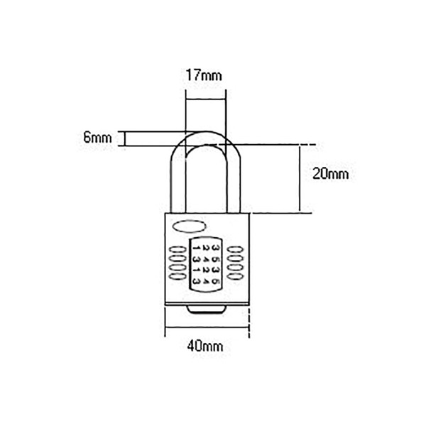 Squire HSQCP40 CP40 Combination Padlock 4-Wheel 40mm