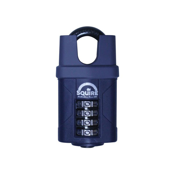 Squire HSQCP40CS CP40CS Combination Padlock 4-Wheel Closed Shackle 40mm