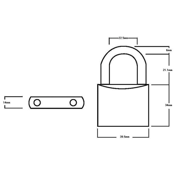 Squire HSQLN4T LN4T Lion Brass Padlocks 5-Pin 40mm Twin Pack (2 x LN4KA)