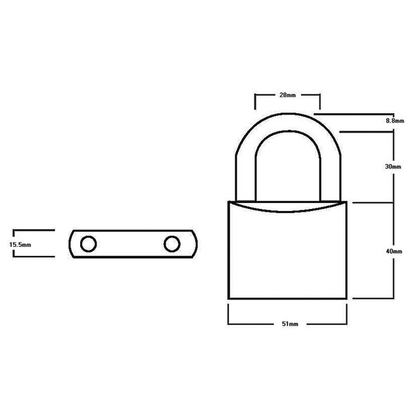 Squire HSQLN5 LN5 Lion Brass Padlock 5-Pin 50mm