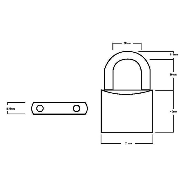 Squire HSQLN5T LN5T Lion Brass Padlocks 5-Pin 50mm Twin Pack