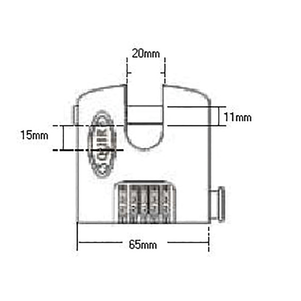 Squire HSQSHCB65 SHCB65 Stronghold Re-Codable Padlock 4-Wheel