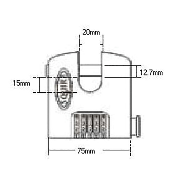 Squire HSQSHCB75 SHCB75 Stronghold Re-Codable Padlock 5-Wheel