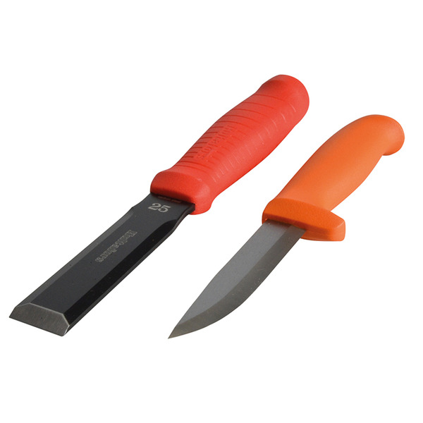 Hultafors HULEDC25HVK Chisel EDC 25mm & Craftsmen's Knife HVK in a Double Holster