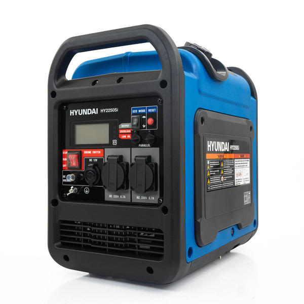 Hyundai 2200W / 2.2kW Petrol Inverter Generator, Pure Sine Wave Output, Lightweight, Quiet Running | HY2250Si