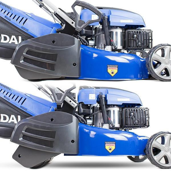 Hyundai 17 / 43cm Rear Roller Electric Start Self Propelled Petrol Lawnmower And Extras
