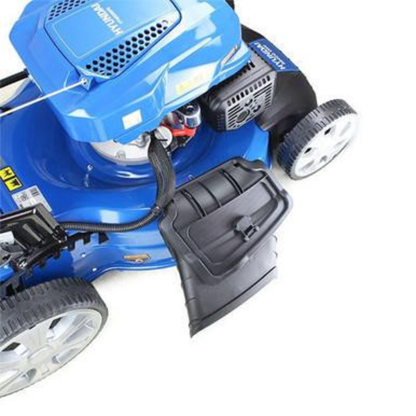 Hyundai 21'' / 53cm 224cc 4-in-1 Electric-Start Self-Propelled Petrol Lawnmower, Mulch, Rear & Side Discharge, Hose Connector | HYM530SPE