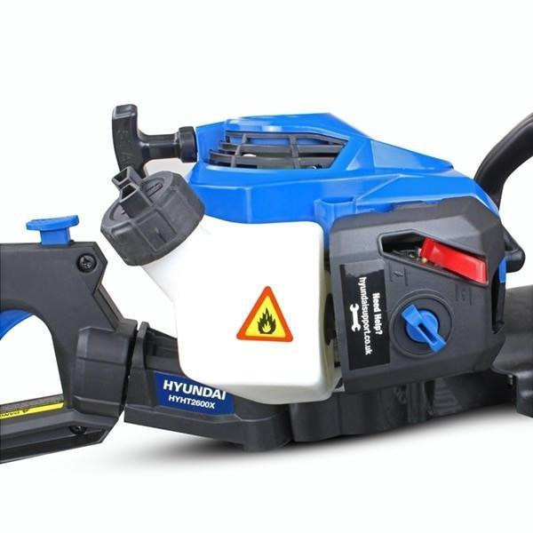 Hyundai 26cc 600mm Petrol Hedge Trimmer Cutter, Easy-Start & Lightweight 2-stroke & GardenTek Garden Trolley on Wheels, 120kg Load with Brakes | HYHT2600X+GTW260