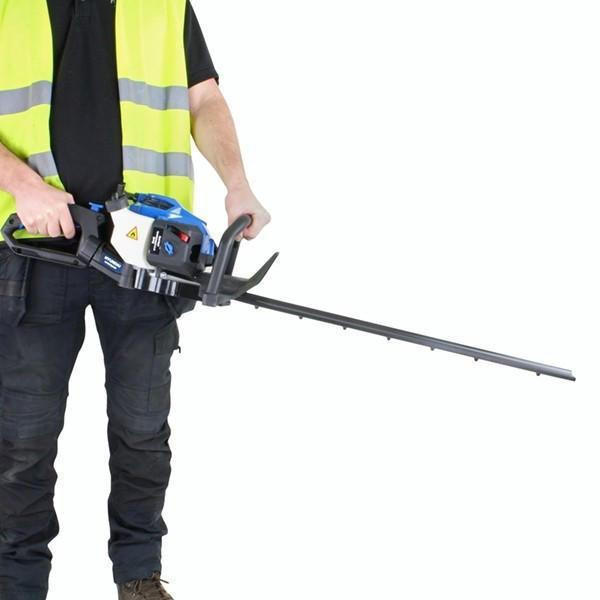 Hyundai 26cc 600mm Petrol Hedge Trimmer Cutter, Easy-Start & Lightweight 2-stroke & GardenTek Garden Trolley on Wheels, 120kg Load with Brakes | HYHT2600X+GTW260