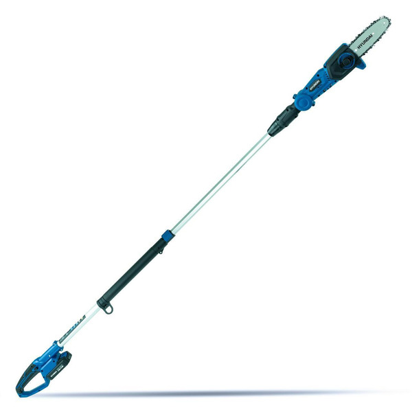 Hyundai Cordless Pole Saw, Pruner, 2.3m Long Reach, 20V 2Ah Li-Ion Battery & GardenTek Folding Trolley on Wheels, Garden Trolley 120kg | HY2192+GTW220