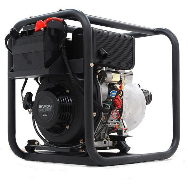 Hyundai Diesel Water Pump Electric Start Commercial 60,000 L/HR + 2 Hoses