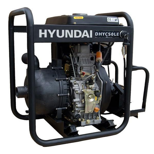 Hyundai Water Pump Chemical Seawater Diesel 2in Electric Start with 2x Hoses