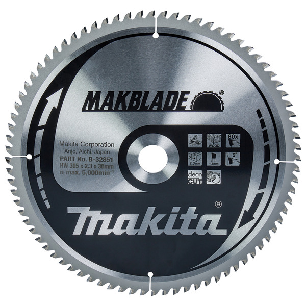 Makita B-32851 305mm x 30mm x 80T Mitre Saw Blade