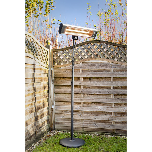 Sealey IFSH1809R High Efficiency Carbon Fibre Infrared Patio Heater with Telescopic Floor Stand 1800W/230V