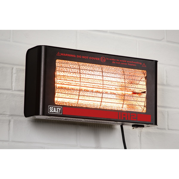 Sealey IR12 Wall Mounting Infrared Quartz Heater 1.2W/230V