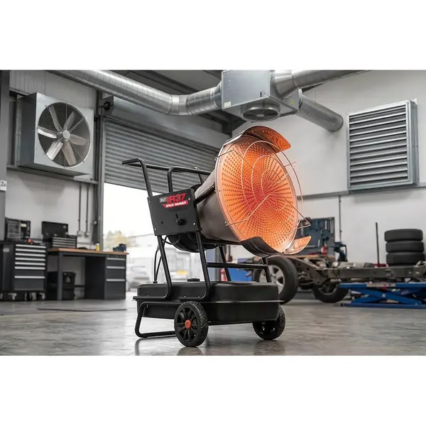 Sealey IR37 Space Warmer® Infrared Kerosene/Diesel Heater with Wheels 136,500Btu/hr