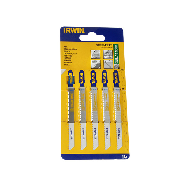 IRWIN® IRW10504219 Wood Jigsaw Blades Pack of 5 T101B