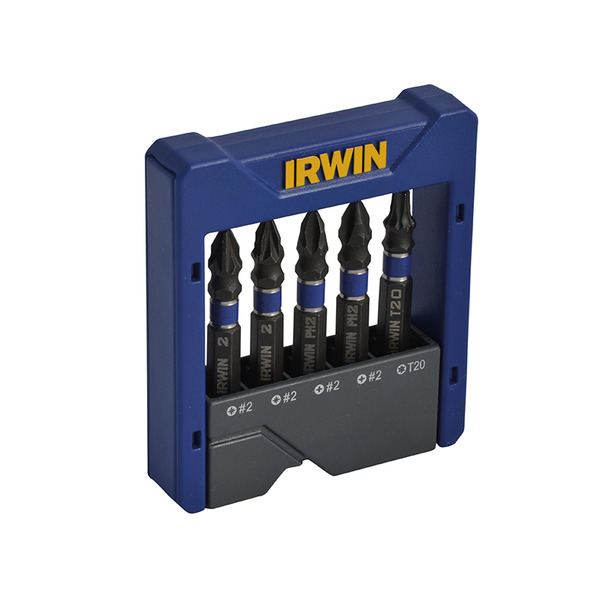 IRWIN® IRW1923433 Phillips/Pozi/TORX Impact Screwdriver Pocket Bit Set, 5 Piece