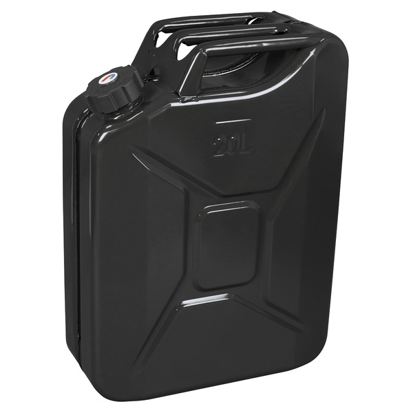 Sealey JC20SCB Screw Cap Metal Jerry Can 20L - Black